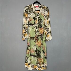 Guess floral long sleeve mesh duster